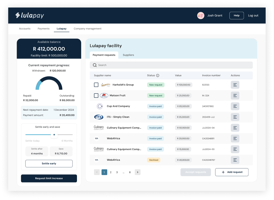 Active customer portal